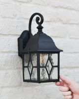Traditional Cast Aluminium "Bisham" Wall Mounted Lantern to Scale