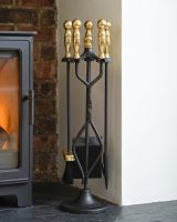 Traditional Cawthorne Black Companion Set In A Fireplace Setting Digital Illustration Traditional Cawthorne Black Companion Set In A Fireplace Setting Digital Illustration