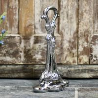 Traditional Chrome finish door porter with ornate detailing Traditional Chrome finish door porter with ornate detailing