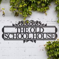 Ornate Foliage House Name Sign Displaying the House Name