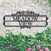 Foliage House Name Sign on a Traditional Wall