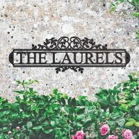 Foliage House Name Sign on a Traditional Wall