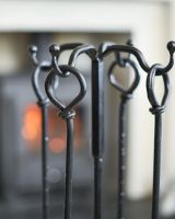 Close-Up of Hooks & Looped Fireside Tools Close-Up of Hooks & Looped Fireside Tools