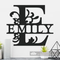 Letter E Personalised Monogram Name Sign in Situ in the Home Letter E Personalised Monogram Name Sign in Situ in the Home