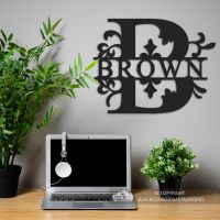 Letter B Monogram Name Sign in Situ in the Office Letter B Monogram Name Sign in Situ in the Office