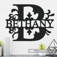 Letter B Personalised Monogram Name Sign in Situ in the Home Letter B Personalised Monogram Name Sign in Situ in the Home