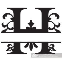 Letter H Personalised Monogram Name Sign