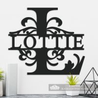 Letter L Personalised Monogram Name Sign in Situ in the Home