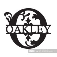Letter O Monogram Name Sign Personalised with the Name Oakley Letter O Monogram Name Sign Personalised with the Name Oakley