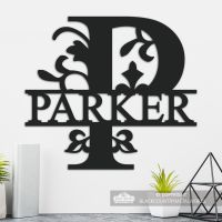 Letter P Personalised Monogram Name Sign in Situ in the Home