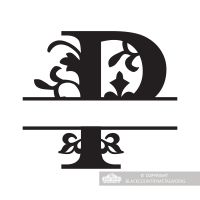 Letter P Personalised Monogram Name Sign