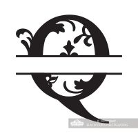 Letter Q Personalised Monogram Name Sign