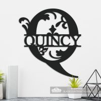 Letter Q Personalised Monogram Name Sign in Situ in the Home