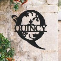 Traditional Personalised Monogram Name Sign on a Brick Wall