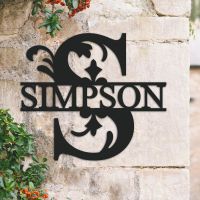 Traditional Personalised Monogram Name Sign on a Brick Wall