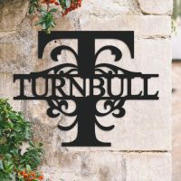 Traditional Personalised Monogram Name Sign on a Brick Wall Traditional Personalised Monogram Name Sign on a Brick Wall