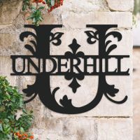 Traditional Personalised Monogram Name Sign on a Brick Wall