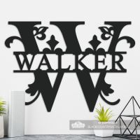 Letter W Personalised Monogram Name Sign in Situ in the Home