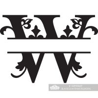 Letter W Personalised Monogram Name Sign