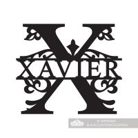 Letter X Monogram Name Sign Personalised with the Name Xavier