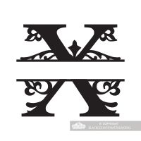Letter X Personalised Monogram Name Sign