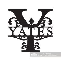 Letter Y Monogram Name Sign Personalised with the Name Yates Letter Y Monogram Name Sign Personalised with the Name Yates
