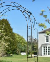 Close-up of the Scroll Design on the Traditional "Othona" Garden Rose Arch Close-up of the Scroll Design on the Traditional "Othona" Garden Rose Arch
