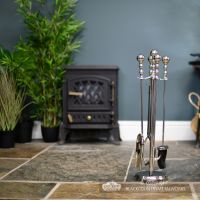 Traditional Four Tool Companion Set in Situ Next to the fire Place Traditional Four Tool Companion Set in Situ Next to the fire Place
