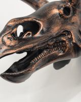 Triceratops Skull Cast Aluminium Wall Art close up of skull