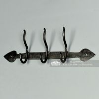 Beeswax Finish Triple Hook Coat Rack