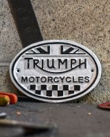 Triumph Vintage Style Cast Iron Sign