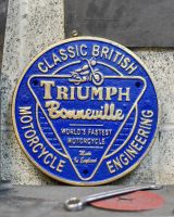 Cast Iron "Triumph Bonneville" Sign