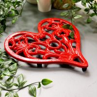 Heart Design Cast Iron Trivet