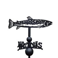 Trout fish weathervane on a white background Trout fish weathervane on a white background