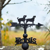 Two Labradors Weathervanes In Situ 