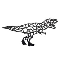 Geometric Iron T-Rex Wall Art Finished in Black Geometric Iron T-Rex Wall Art Finished in Black