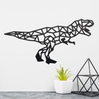 Geometric Iron T-Rex Wall Art in the Home Geometric Iron T-Rex Wall Art in the Home