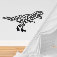 Geometric Iron T-Rex Wall Art in Situ in a Children"s Play Room Geometric Iron T-Rex Wall Art in Situ in a Children"s Play Room