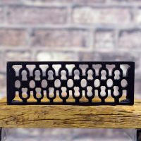 Front View of the Antique Satin Black 9¼" x 3" Cast Iron Air Brick