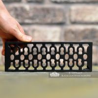 Antique Satin Black 9¼" x 3" Cast Iron Air Brick to Scale