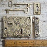 "Harlington Manor" Antique Brass Rim Lock - Left Hand Door