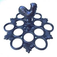 Black Cast Iron 12 Egg Holder