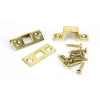 Universal Straight Bolt 6" Various Receiver Plates Polished Brass