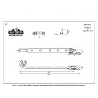 Monkeytail Window Stay Beeswax 12" 