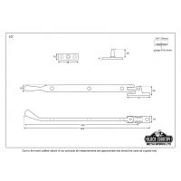 Polished Brass Peardrop Window Stay 10" Polished Brass Peardrop Window Stay 10"