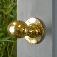 Polished Brass Oval Door Knob Set Polished Brass Oval Door Knob Set
