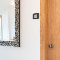 Pewter Oval Door Knob Set in Situ 