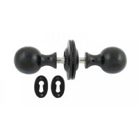 Ball Mortice or Rim Knob Set with Escutcheons Ball Mortice or Rim Knob Set with Escutcheons