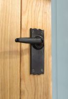 Lever Latch Set Fitted to Oak Door Lever Latch Set Fitted to Oak Door
