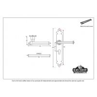 Tudor Lever Euro Lock Set Dimension Chart